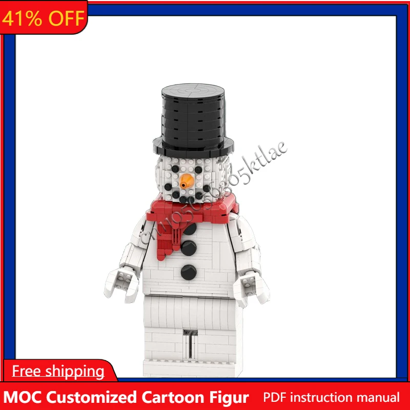 729ピース MOC カスタマイズ アップスケール ミニフィギュア 雪だるま ブリックヘッド モデル DIY クリエイティブ パズル 誕生日 漫画 アニメ フィギュア おもちゃ ギフト