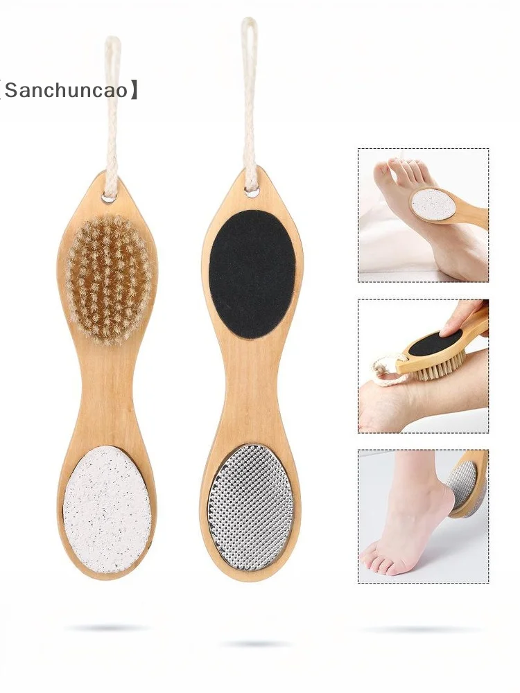 〔산〕1/2개입 4-in-1 발 각질 제거기 발 관리 도구 발 각질 제거 브러쉬 큐티클 네일 관리