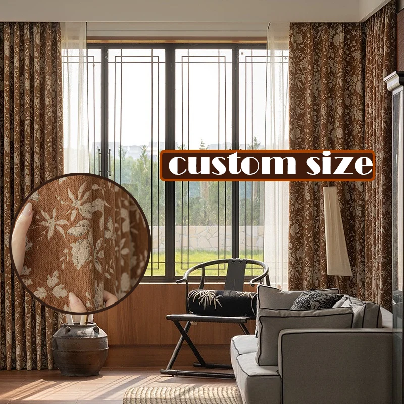 Chenille Jacquard Light Blocking French Modern Simple Bedroom Advanced Retro American Living Room Atmospheric Luxury Curtains