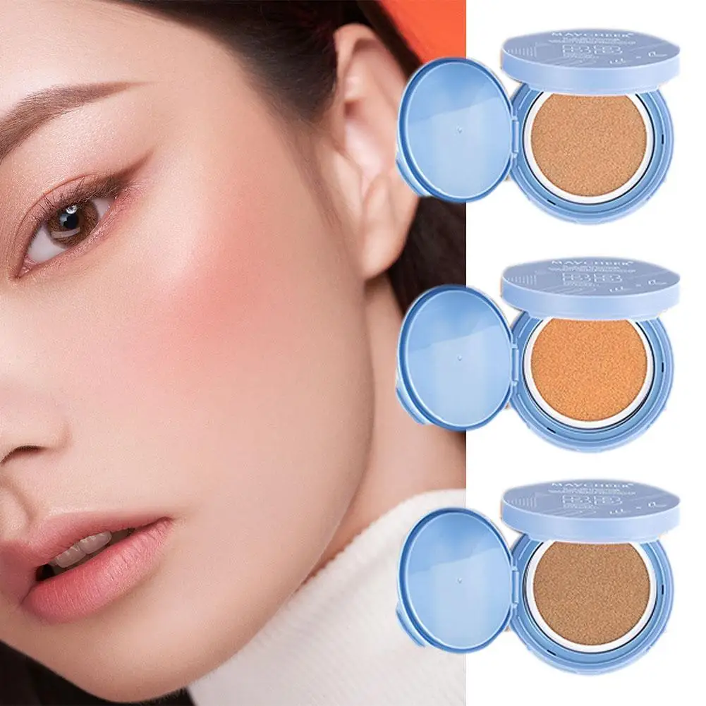 Air Cushion Bb Cream 3 Colors High Coverage Waterproof Moisturizing Compact Cushion Concealer Base Long-lasting Face Face C2m9