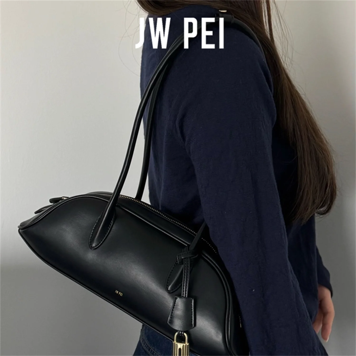 

Сумка-боулинг JW PEI в ретро-стиле для женщин, сумка Zora, сумка-багет на плечо, из веганской кожи, кроссбоди, для шопинга и путешествий, винтажный стиль