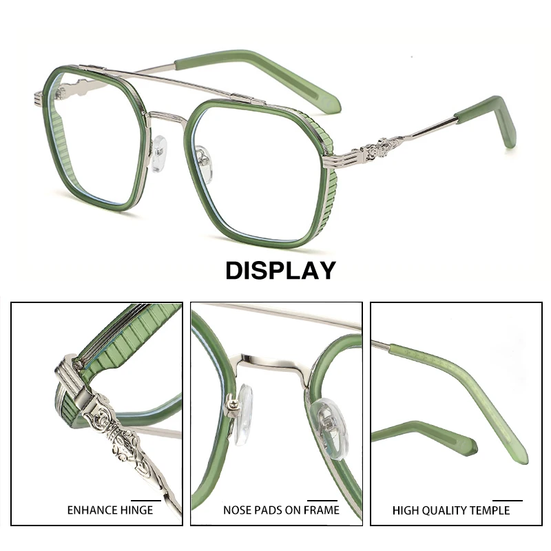 CLLOIO New Fashion Myopia Glasses Anti Blue Light Computer Glasses Oversize Frame Hyperopia Prescription Optical Eyeglasses 913