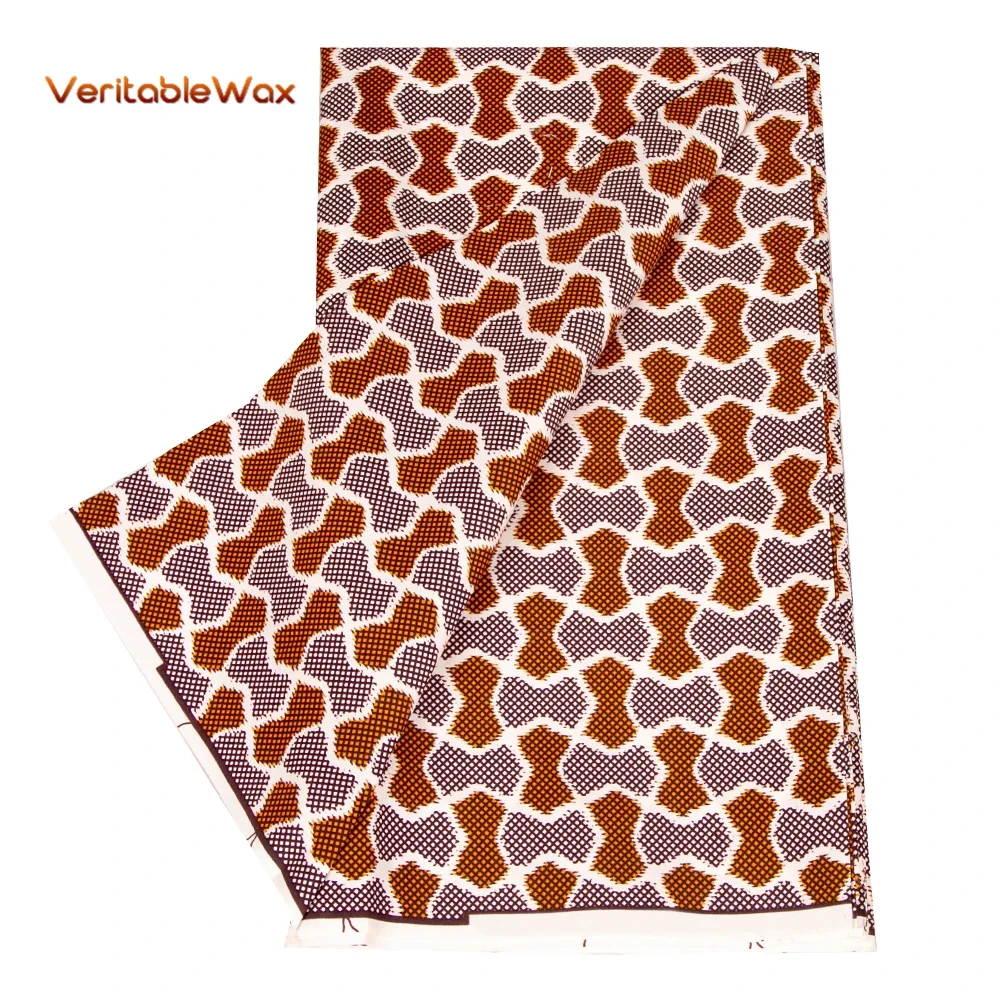 Veritablewax 2024 African Wax Prints Fabric New Ankara Bazin High Quality 6 Yards African Fabric for Party Dress N-25
