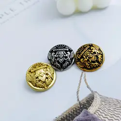 10PCS Of British Preppy Suit Metal Buttons Classic Double Lion Crown JK Uniform Button For Coat