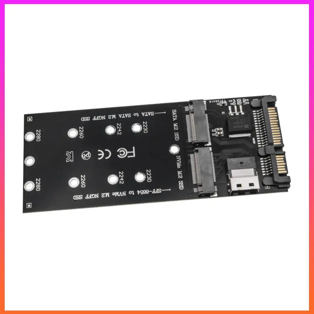 محول M.2 إلى SATA SFF-8654 إلى M2 NVME SSD محول 22Pin SATA إلى M2 بطاقة توسيع مناسبة للكمبيوتر المكتبي اللوحة الرئيسية #5