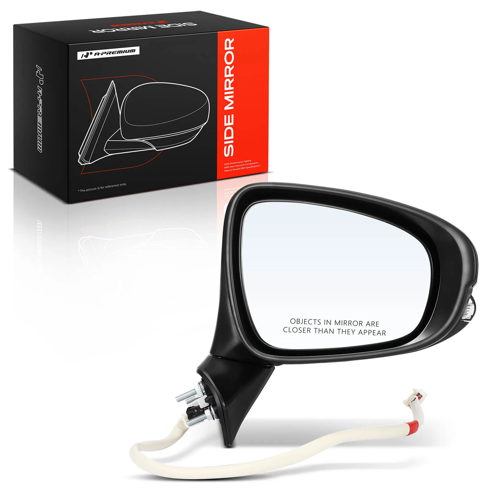 A-Premium Passenger Side Power Door Mirror for Lexus ES350 ES300h 2013-2015 Manual Folding Turn Signal Light Heated Puddle Light