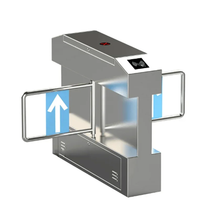 Facial Recognition Acess Control System Swing Turnstiles Flap Barrier Pedestrian Fast Speed Lane Turnstile