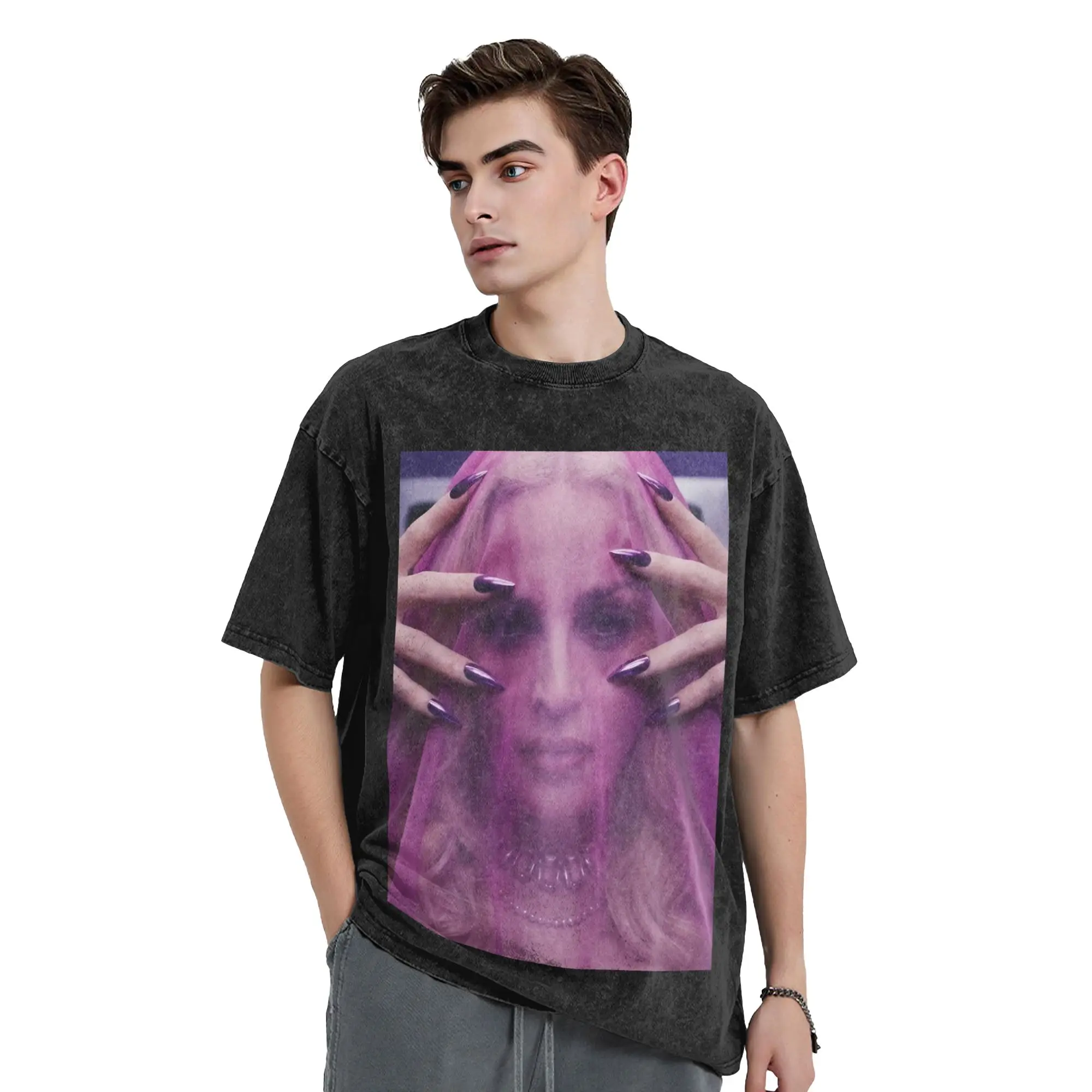 M-Madonna Confessions II Album Washed T Shirt Streetwear Hip Hop  T-Shirts Tees for Men Women Cotton Oversize Graphic Printed