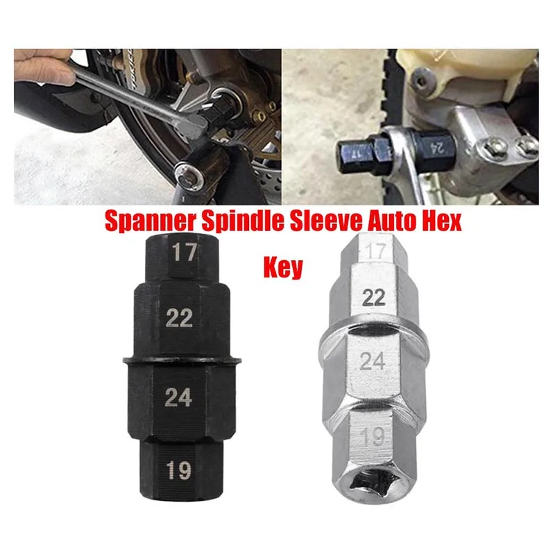 New 17Mm 19Mm 22Mm 24Mm Motorcycle Front Axle Spindle Hex Allen Key Socket Motorcycle Wheel Spindle Hex Key Socket Removal Tool