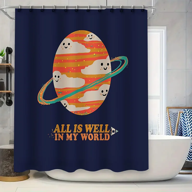 Galaxy Shower Curtain Space Universe Nebula Starry Sky Home Decor Bathroom Set Modern Art Pattern Backdrop