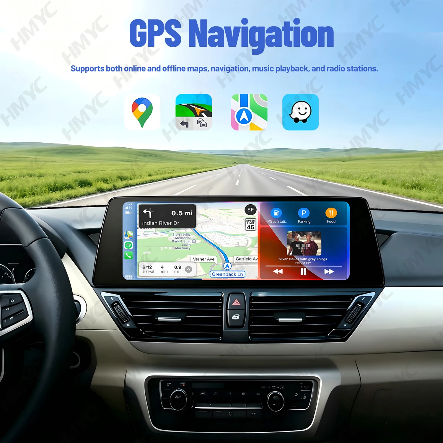 10.25"HD Multimedia Touch Screen Wireless CarPlay Android Auto For BMW X1 E84 2009-2015 CIC System Car Navigation Stereo Display view 5