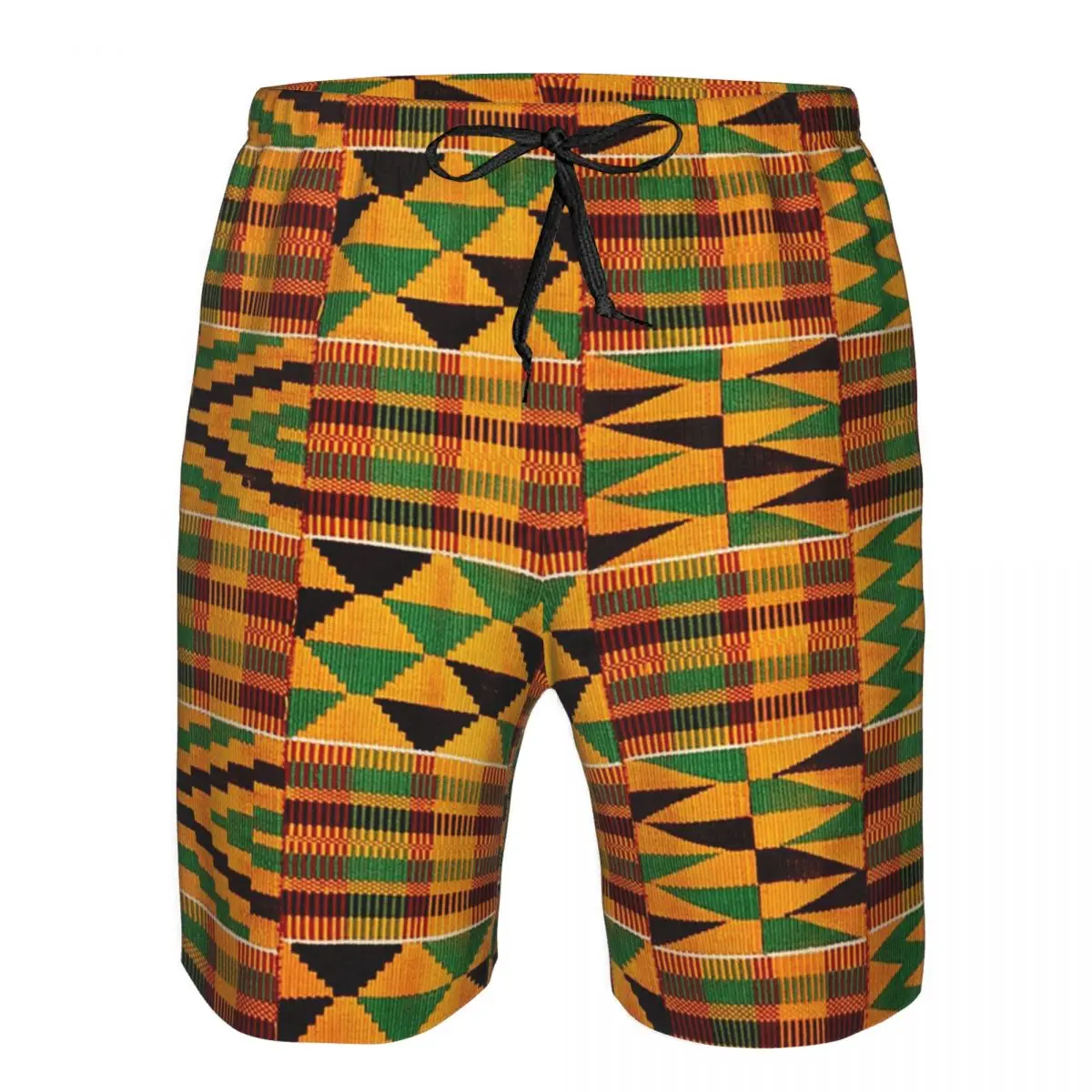 African Pattern Authentic Kente Cloth Pattern African Ghana Design Trunks Beach Board Shorts Quick Dry Swim Summer Men Pants