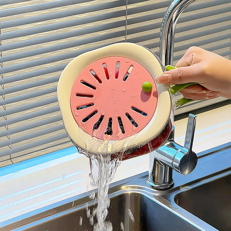 Food Grade Vegetable Washing Basin Foldable, Fruit Washing Drain Basket, New Kitchen Accessories Thickened with Handle 2-in-1