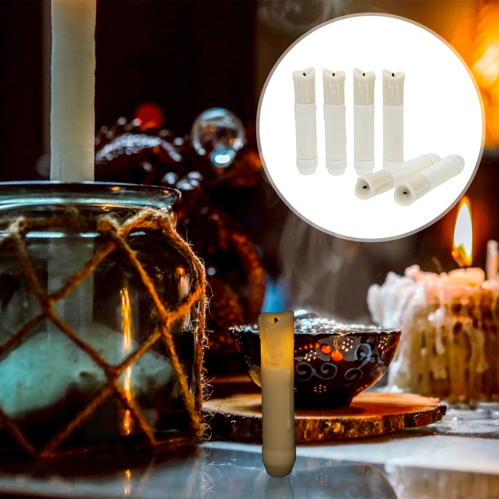 

12PCS LED Electronic Candles Flameless Operated Plastic Material Home Decor Pillar LED Light Wedding Party Bar