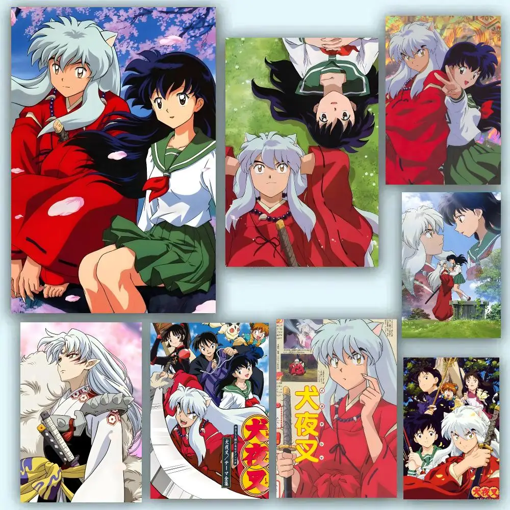 Anime I-Inuyasha Poster Room Decor Home Wall Art Printing Waterproof Garage Bed Room Posters Gift