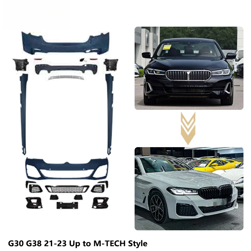 High Quality PP Material M-Tech Style Body Kit Fit for 5 Series G30 G38 2021-2023 Precise Fit OEM Standard Exterior Upgrade Tuni