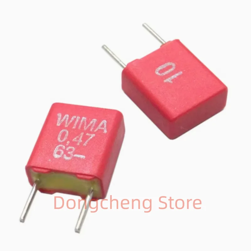 5pcs/lot New and Originl WIMA MKS2 0.47UF u47K63 63V 63v0.47UF 10% foil film capacitor 470nF 474 Foot distance 5MM