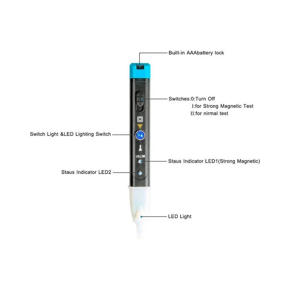 Automobile Detachable Electromagnetic Induction Test Pen Ignition Coil, Generator, Fuel Injection Nozzle Diagnostic Tool