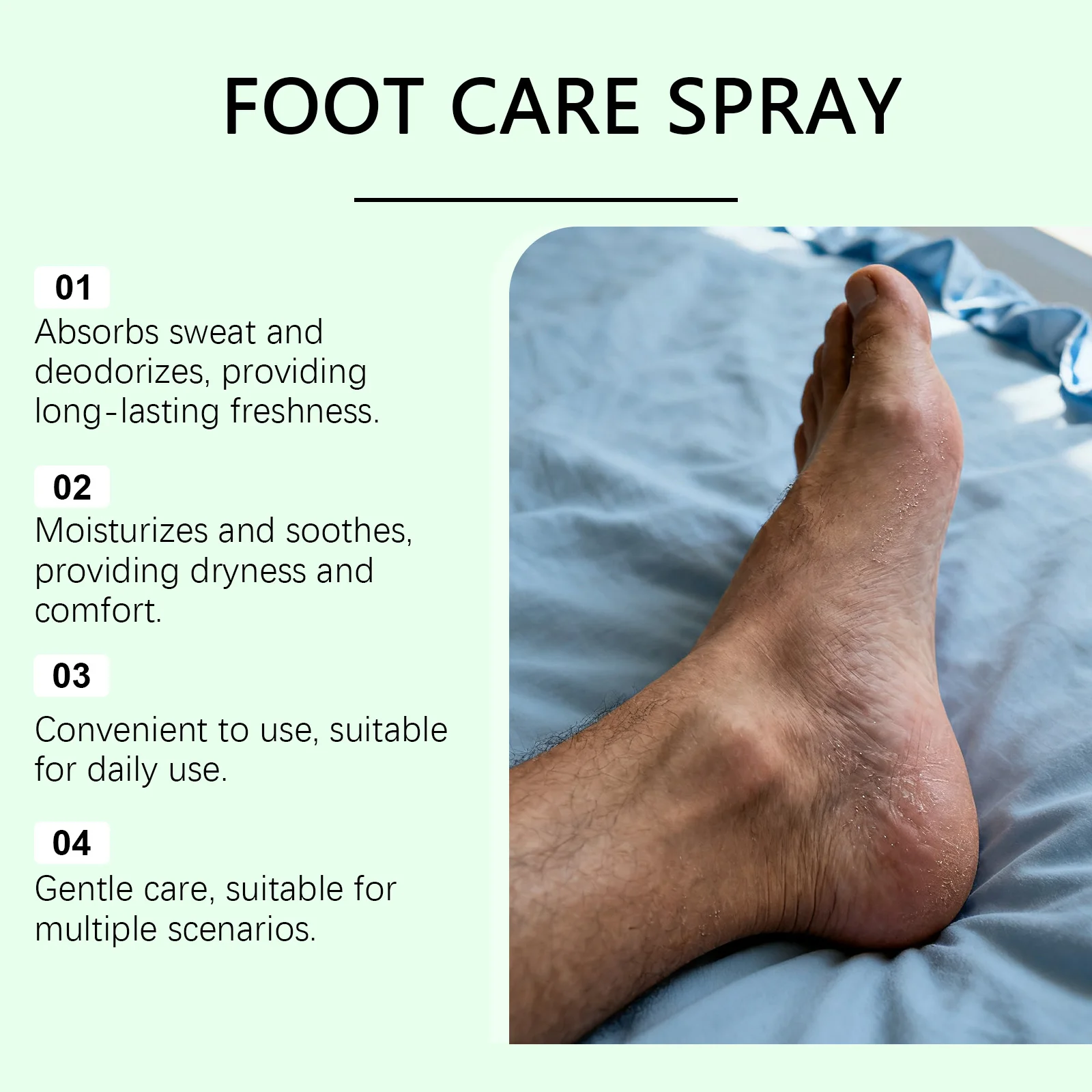 Foot Odor Spray With Tea Tree Oil Deep Moisturizing Sooth Skin Deodorizing Antiperspirants Foot Odor Freshener Care Spray New