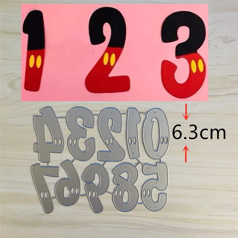 

New 0-9 Numeral Metal Cut Dies Stencils for Scrapbooking Stamp/Photo Album Decorative Embossing DIY Paper Cards