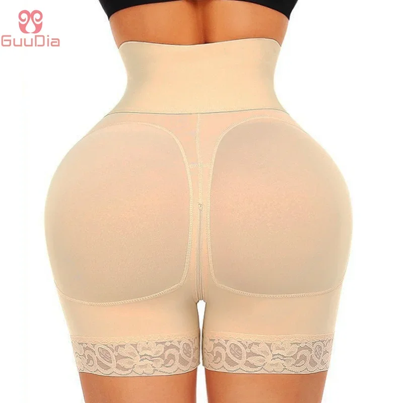 

GUUDIA Plus Size Row Buckle Zipper Crotch 360° Remodeling Body Shaper Hip Butt Lifter Tummy Control Lace Shaperwear 4xl 5xl 6xl