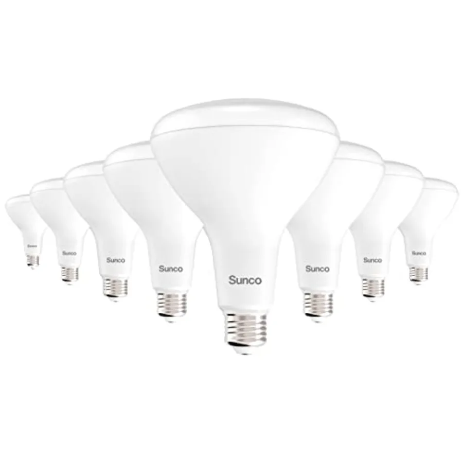 

Sunco 8 Pack BR40 LED Light Bulbs Indoor Flood Lights Recessed Can Light Bulb 1400 LM 17W 100W Equivalent 4000K Cool White Dimm