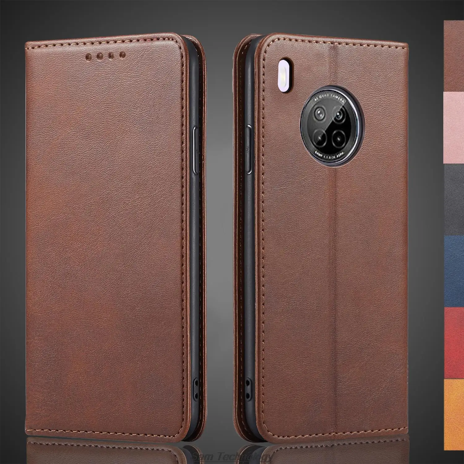 

Кожаный чехол с магнитным притяжением для Huawei Y9A, кобура с откидной крышкой, чехол-кошелек, сумки для телефона, Huawei Y9A Fundas Coque