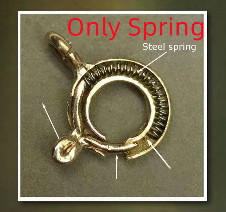 10PCS 316 Stainless Steel Necklace Spring Clasp Wire 0.3/0.4mm Length 25mm Bracelet Spring Clasp Built-in Compression Spring