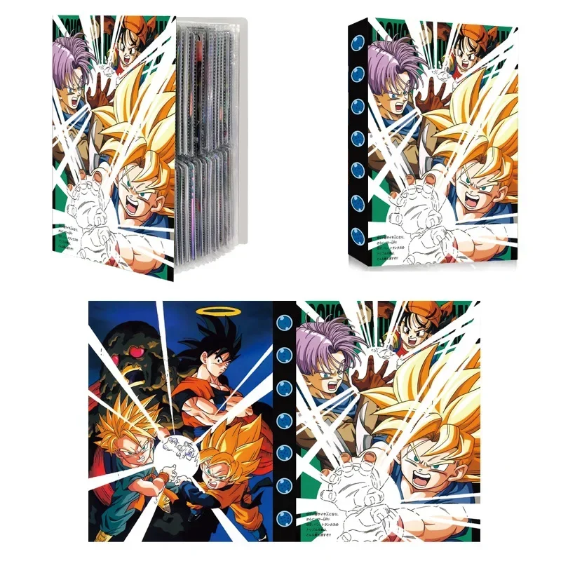 240PCS Dragon Ball Goku Card Album Book Vegeta Super Saiyan Anime Game Map Letter Holder Binder Card Collection Loaded List Toy