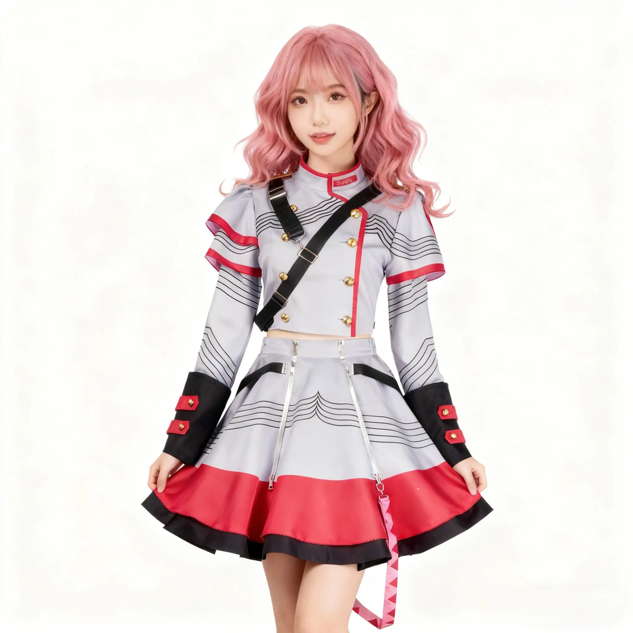 

Virtual Singer Vtuber Synthesizer V KKasane Tetot Cosplay Costume Blue and Pink Outfits Uniform Halloween Party Comic Con Fancy