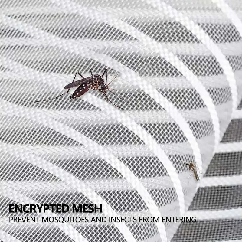 Side-open Striped Magnetic Anti-mosquito Door Curtain Dense Invisible Mesh Partition Detachable Washable No-drill Installation