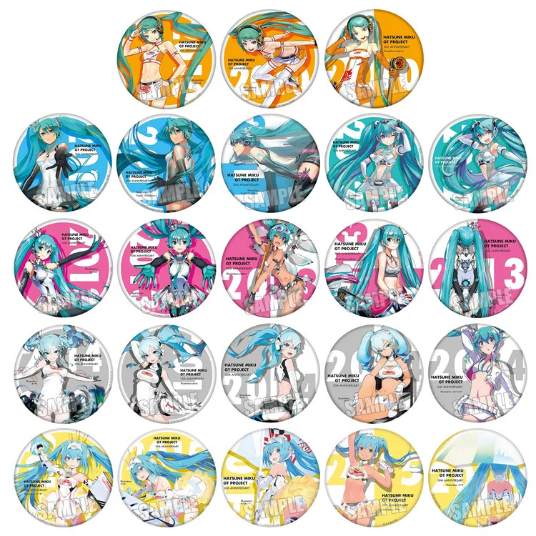 

Значок на булавке Miku Hatsune Racing, 10-летие, памятный, 2010-2015 F1, гоночная королева, персонаж аниме, коллекционные товары