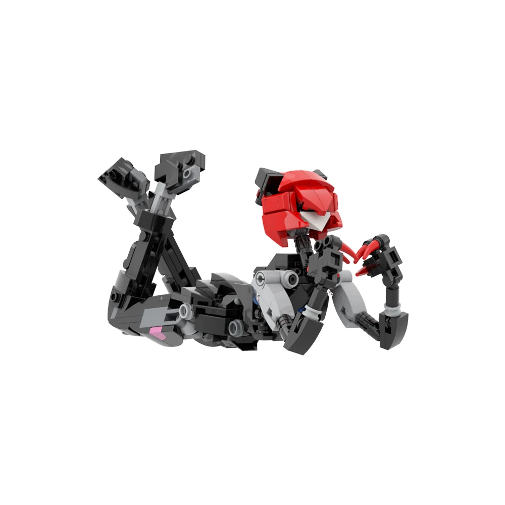 Blocs de construction MOC Cat Mecha Girl, figurine d'anime articulée avec articulations mobiles, fille Neko posable pour les collectionneurs
