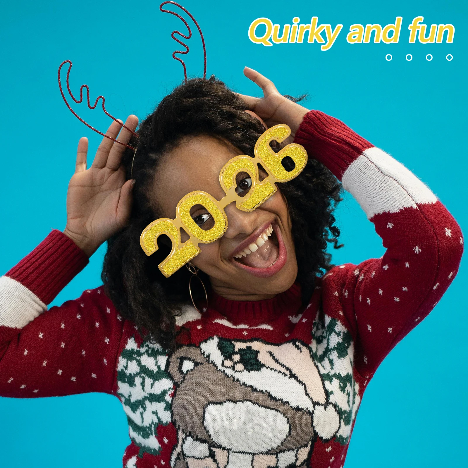 

4Pcs 2026 Graduation Party Glasses Glitter Number Eyeglasses New Year Photo Booth Supplies Novelty Fun Party Eyewear