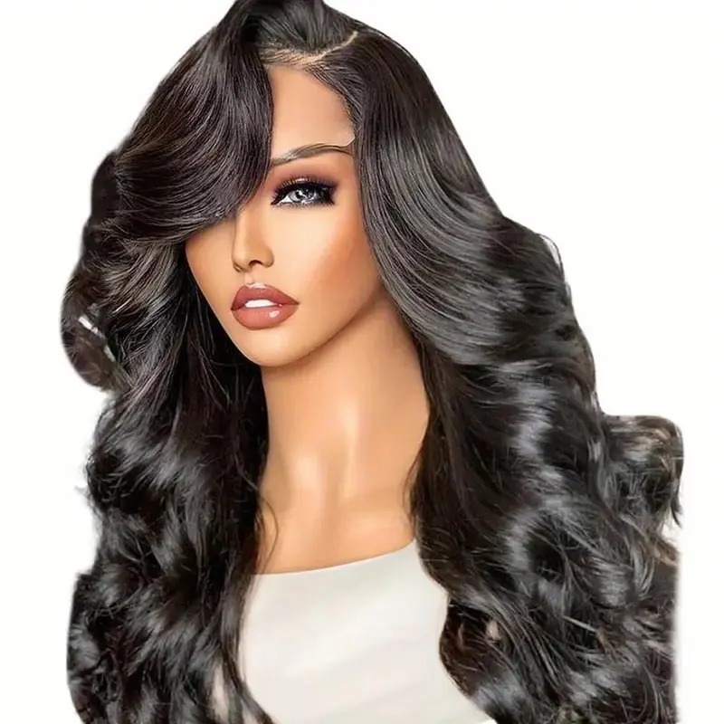 13x6 Lace Frontal Natural Black 22 Inch Body Wave 13X4 Front Glueless 150% PrePlucked Water Wave For Women Human Hair Wigs