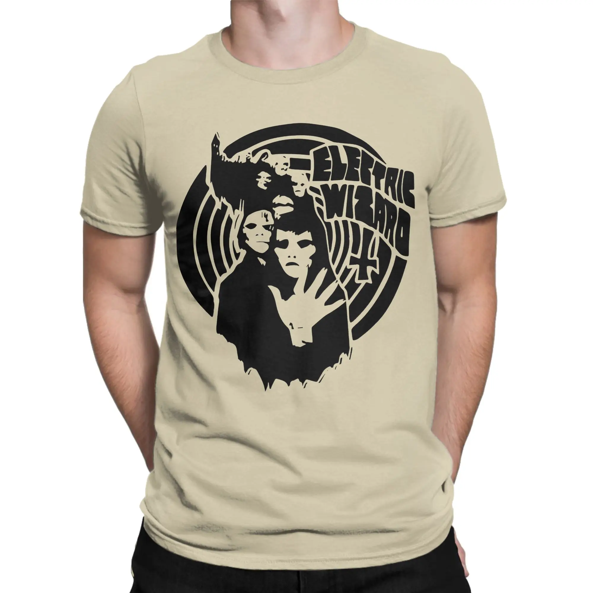 Men T-Shirt Electric Wizards Trending Vintage Cotton Tees Short Sleeve  T Shirt Crewneck Clothing Classic