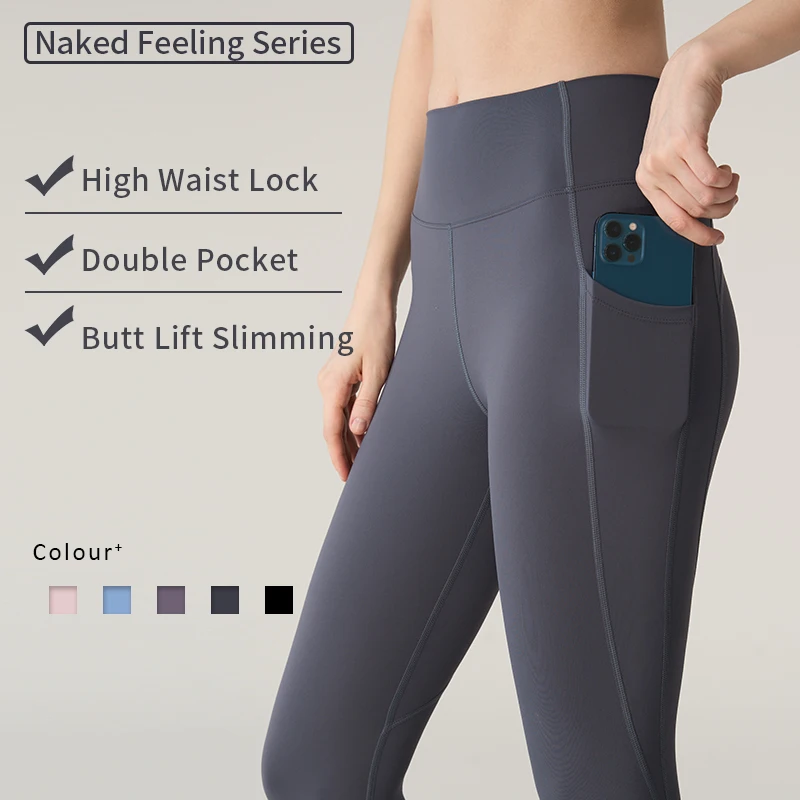 2023 Hot Sale Pocket Yoga Pants Women High Waist Hip Raise Leggings Women Running Fitness Sports Tight Yoga Pants