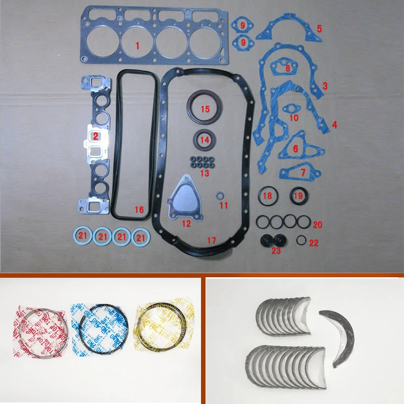 7K Engine complete Full gasket set kit crankshaft connecting rod bearing piston ring for Toyota Town ace /LITACE 1781cc 1.8L