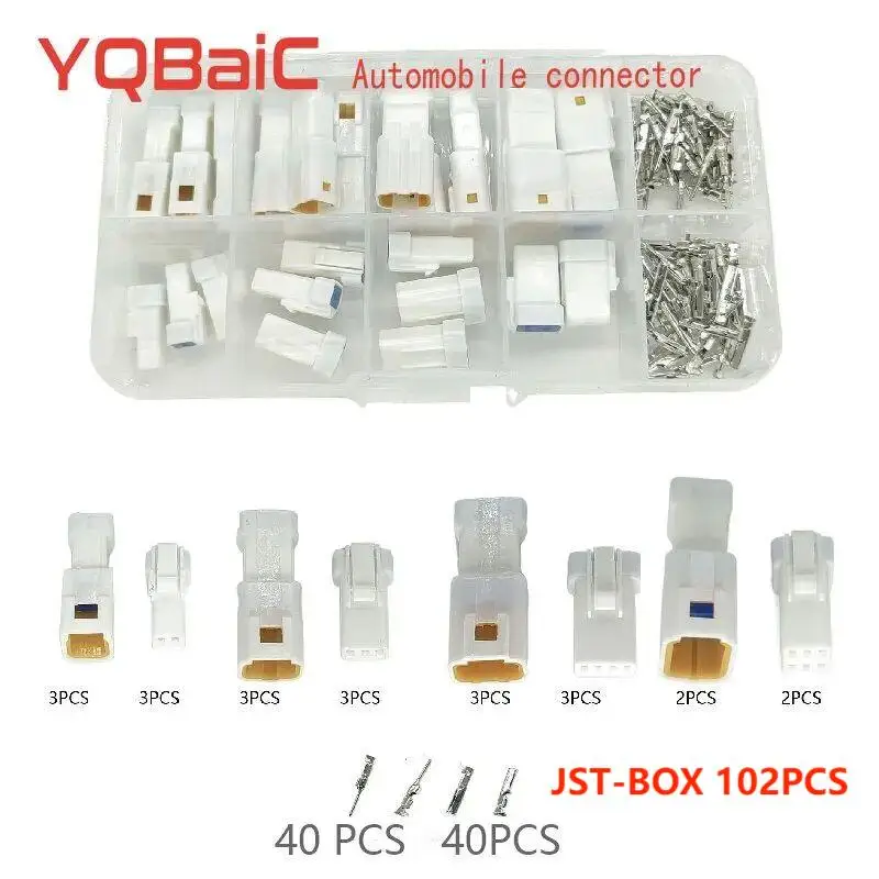 Combinatieset 2P 3P 4P 6P 8P 0.6Mm Waterdichte Draad Connector Stekker Mannelijke Vrouwelijke Aansluiting Jst Jwpf Elektrische Connector