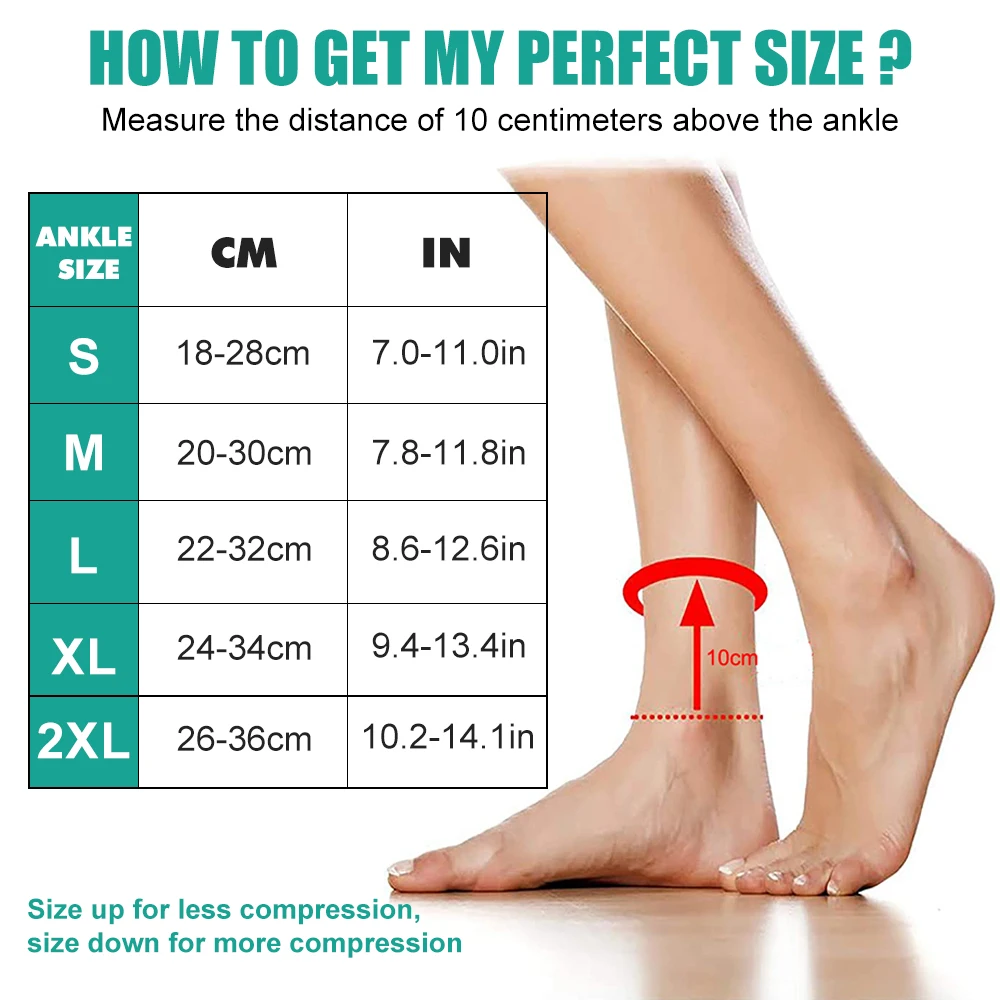 Ankle Support Brace Foot Sleeve with Compression Wrap for Sprained Foot,Tendonitis,Plantar Fasciitis,Football,Basketball,Running