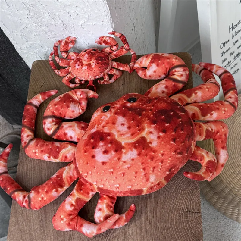 20cm Emperor Crab Plush Toys Realistic Animal Toy Interesting Desktop Decorative Item Backpack Pendant Birthday Gifts For Friend