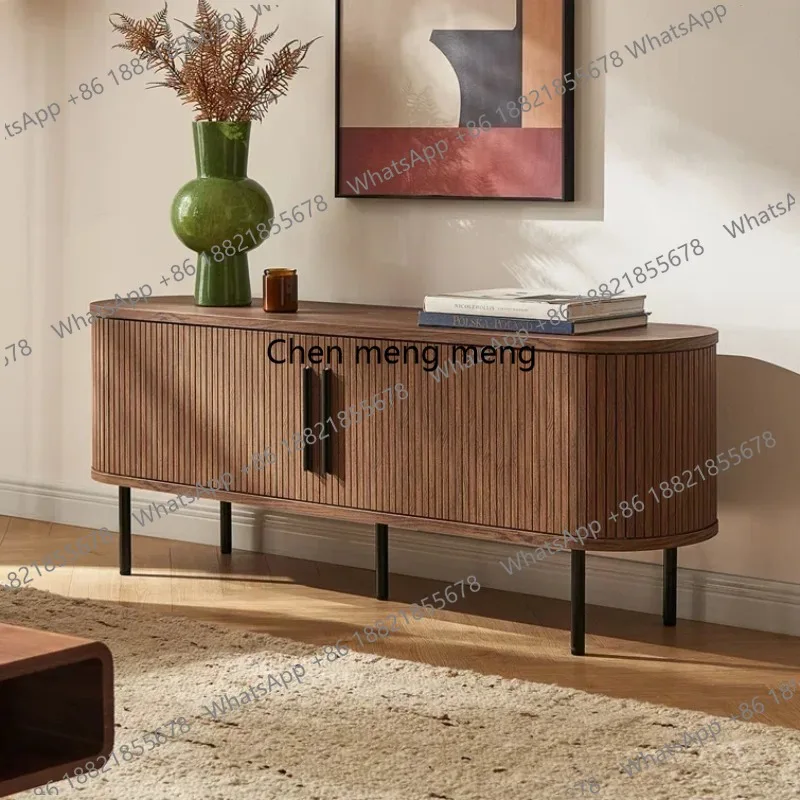 02M New Arrival Mid-Century Modern Furniture TV Stand Crafted With A Meticulous Mixed Material Composition Elegant TV Cabinet