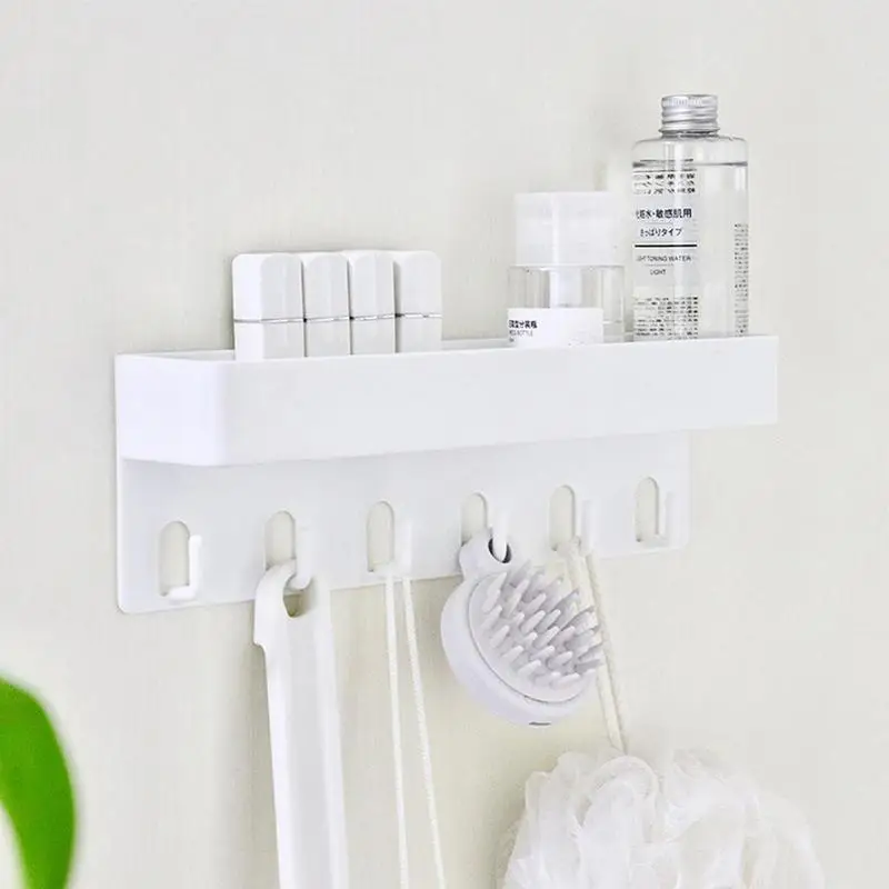 Key Holder Wall Mounted Key and Mail Organizer Adhesive Key Holder With Tray For Entrance Hallway Bedroom Hanger With 6 Key Hook