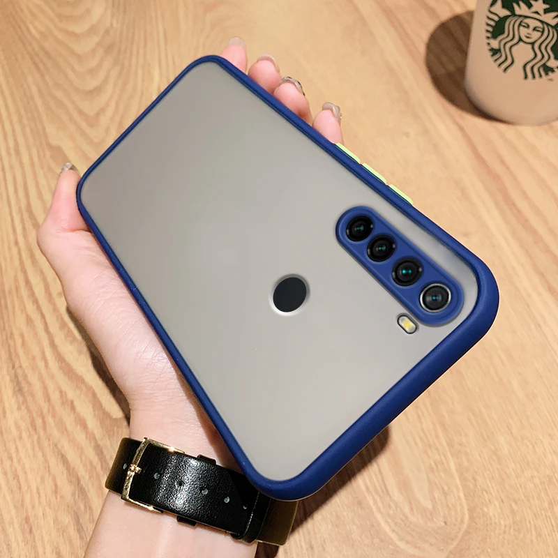 Hautfreundliche, matte Silikon-Handyhülle für Xiaomi Redmi Note 8 Pro, Note 8, 9, 9s, 10, 10s Pro 4G, stoßfeste Hülle mit kontrastierenden Tasten – Detail 5