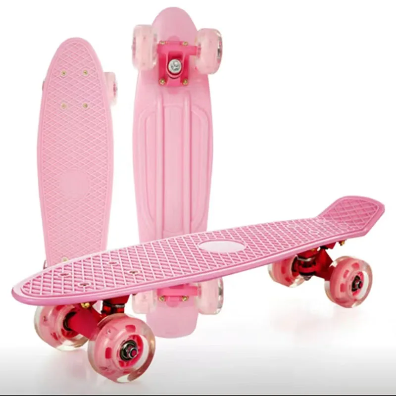 Penny Board Skateboard, Flash Wheel, Mini Fish Board, City Cruiser, Retro Skate Scooter, Fashion Complete Skate Boards, 22\