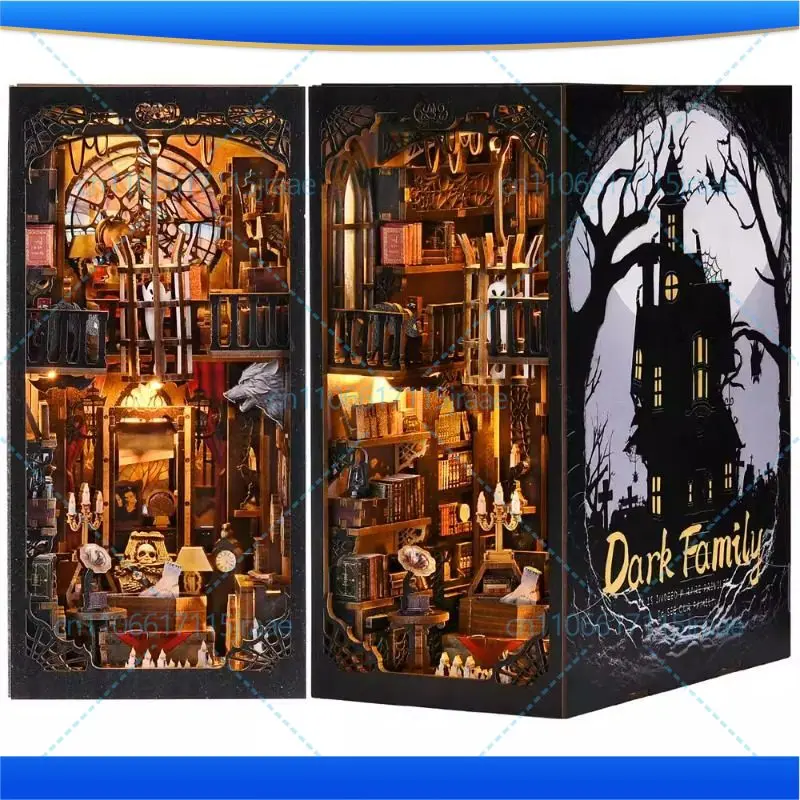 Adams family DIY cottage building block s hand-assembled book model house, halloween gift