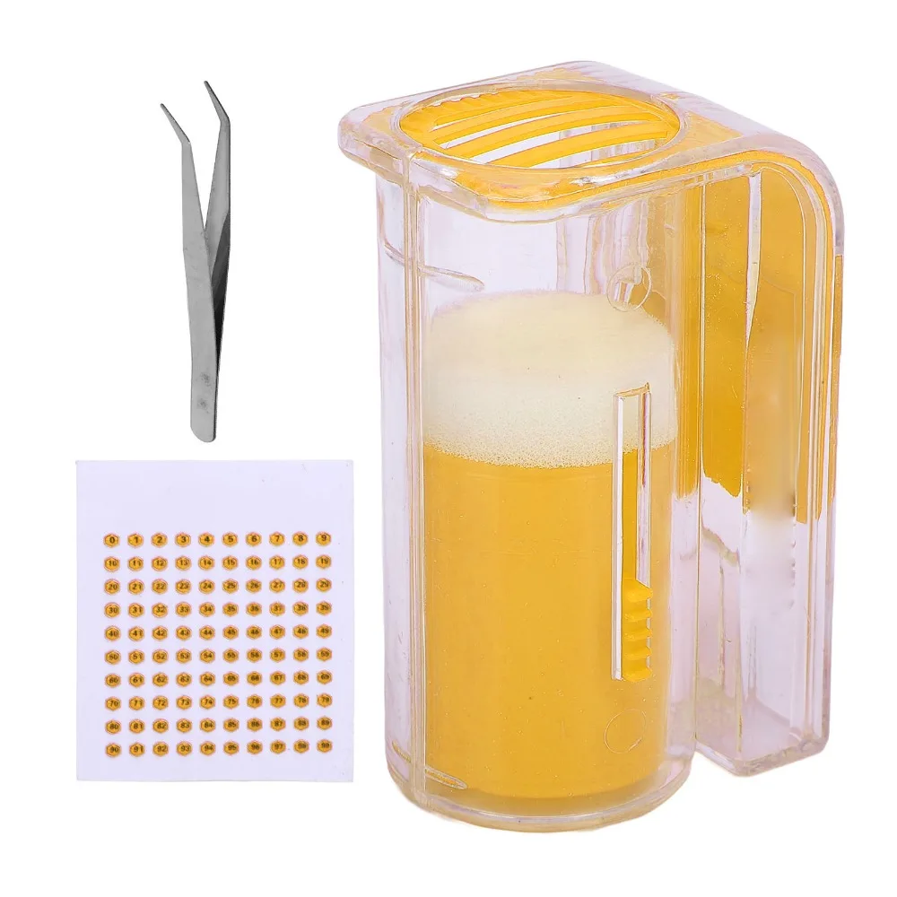 3pcs 0-99 Number Sticker Queen Bee Marking Kit Plastic Precise Marking Queen Marking Tool Portable Bee Marking Cage Outdoor Use