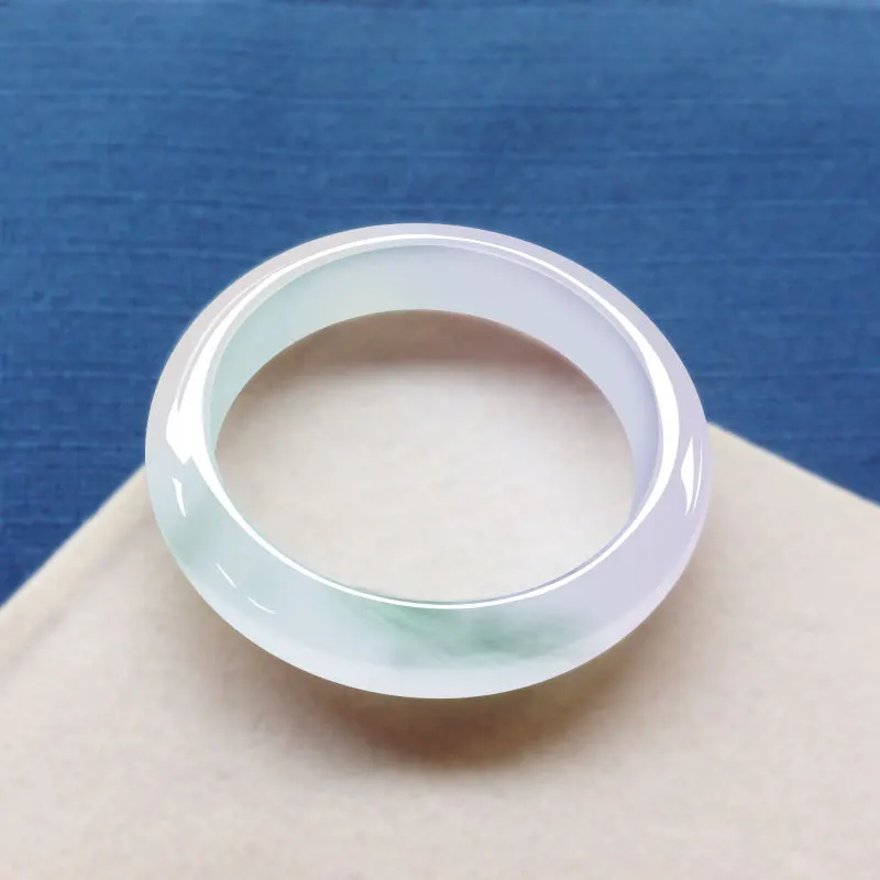 Natural ice violet jadeite , spring color, round shape, princess jade , mother's bracelet