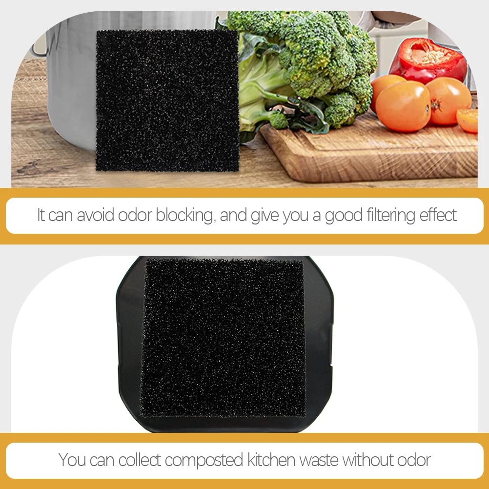 

12Pcs Kitchen Trash Can Charcoal Filter Pads Sponge Deodorizer Compost Bin Odor Remover Aquarium Filter Accessories Fish Tank