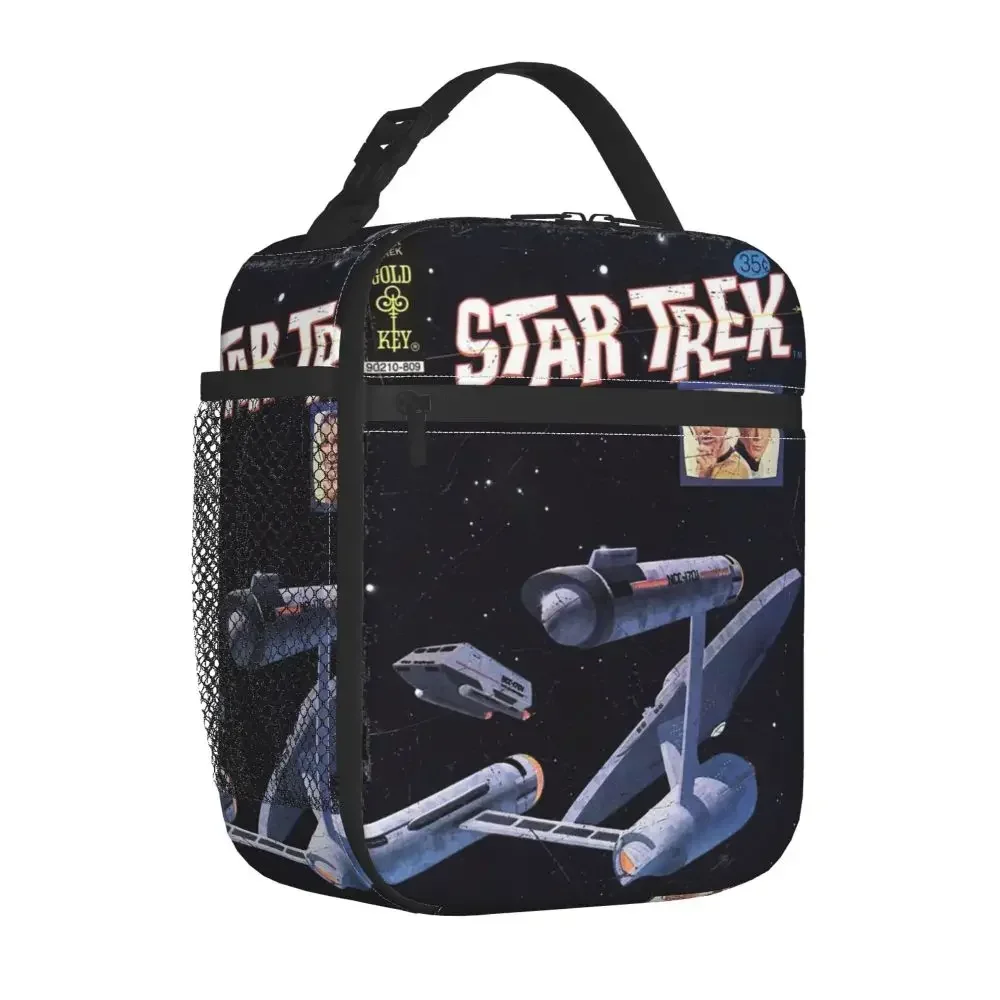 Stars Treks Original Series U.S.S. Enterprise Product Insulated Lunch Tote Bag for Outdoor Vintage Comic Book Food Storage Bag